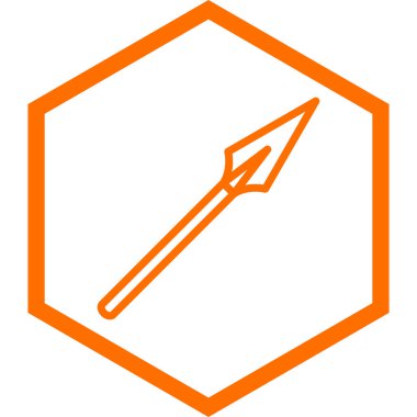 Mızrak simgesinin vektör illüstrasyonu