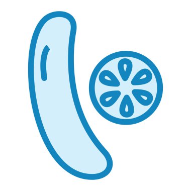 salatalık simge vektör çizim 