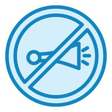 Horn yok modern simge vektör illüstrasyonu  