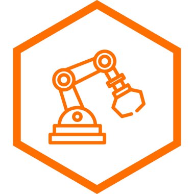 Modern robot simgesinin vektör çizimi