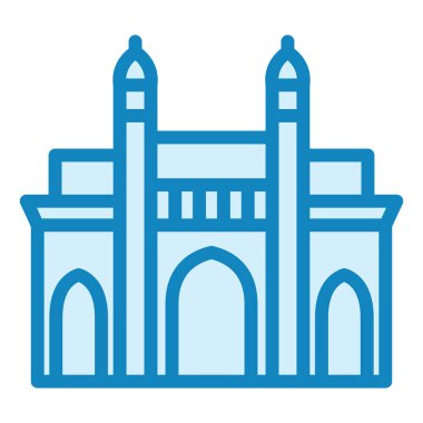  Hindistan Kapısı Modern ikon vektör illüstrasyonu  