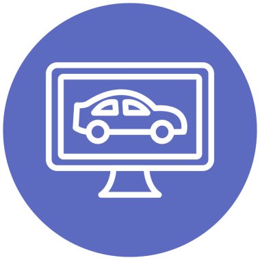 - Araba. Web simgesi basit illüstrasyon