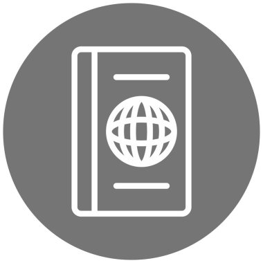 Pasaport. Web simgesi basit illüstrasyon