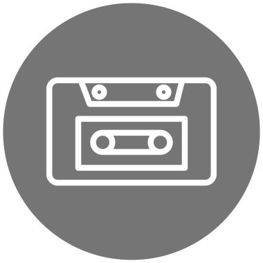 Kaset. Web simgesi basit illüstrasyon