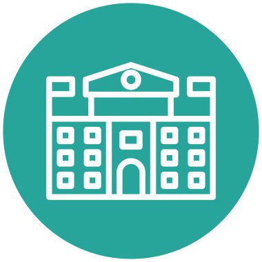 Üniversite. Web simgesi basit illüstrasyon