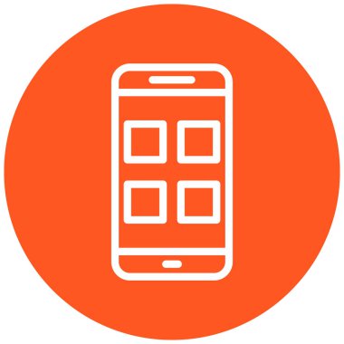 Cep telefonu. Web simgesi basit illüstrasyon