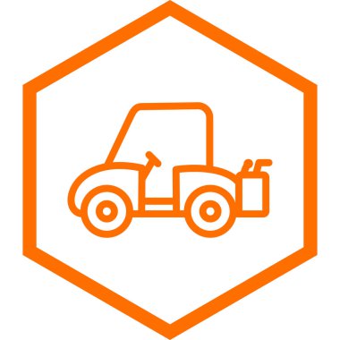 Bir kamyon simgesinin vektör çizimi