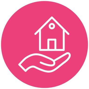 Ev. Web simgesi basit illüstrasyon