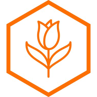 Lale. Web simgesi basit illüstrasyon