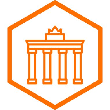 Modern yapı simgesinin vektör illüstrasyonu