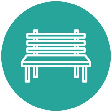 Yedek kulübesi Web simgesi basit illüstrasyon