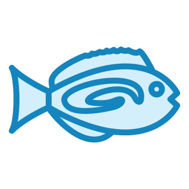 Mavi Tang modern ikon vektör illüstrasyonu 