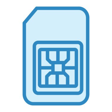 sim kart simgesi vektör illüstrasyonu