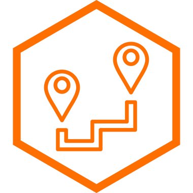 konum simgesi, vektör çizimi