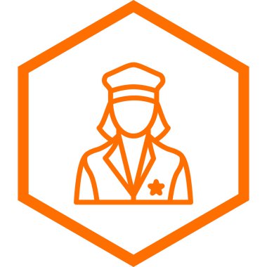 Bir polis memuru simgesinin vektör çizimi