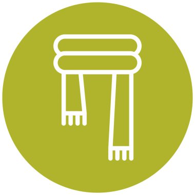 Bir havlu simgesinin vektör illüstrasyonu