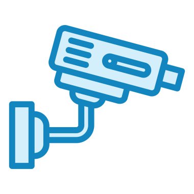 Kapalı devre televizyon. Web simgesi basit illüstrasyon 