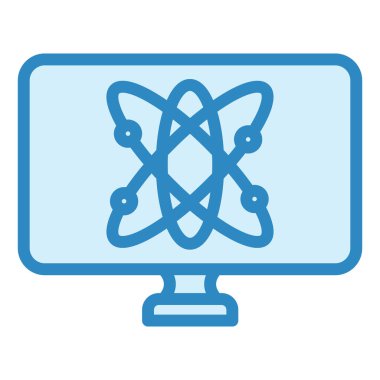 Online Kimya. Web simgesi basit illüstrasyon