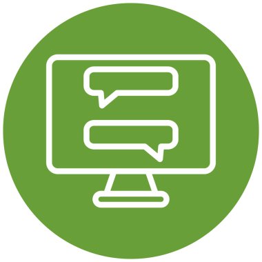 Konuş. Web simgesi basit illüstrasyon