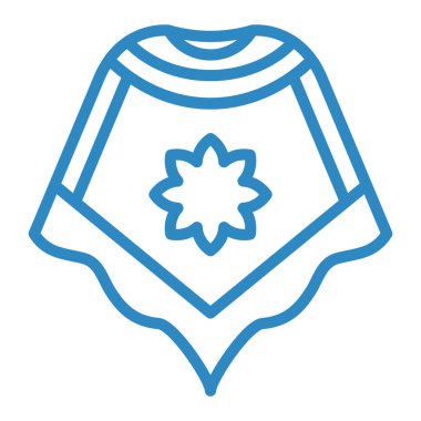 Web, mobil uygulama, bilgi grafikleri için mavi çizgi simgesi.