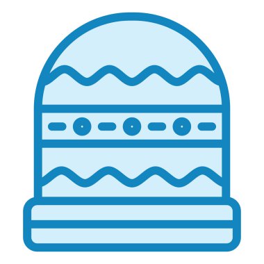 Kış Şapkası. Web simgesi basit illüstrasyon 