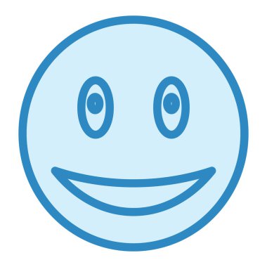 Mutlu modern ikon vektör illüstrasyonu