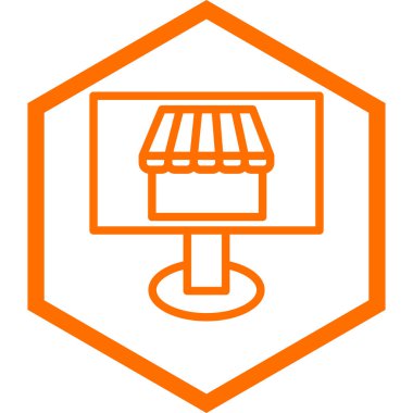 dükkan simgesi vektör illüstrasyonu