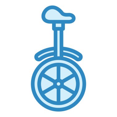 Tek tekerlekli bisiklet. Web simgesi basit tasarım