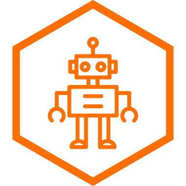 Robot simgesi, vektör çizimi