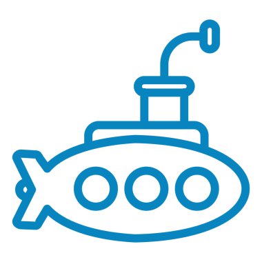 Denizaltı. Web simgesi basit illüstrasyon