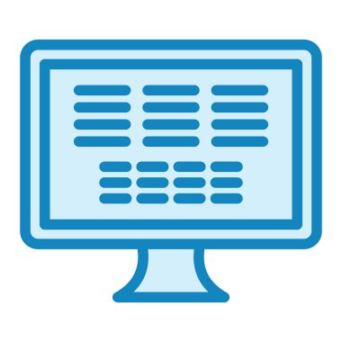 bilgisayar hattı simge vektör çizim