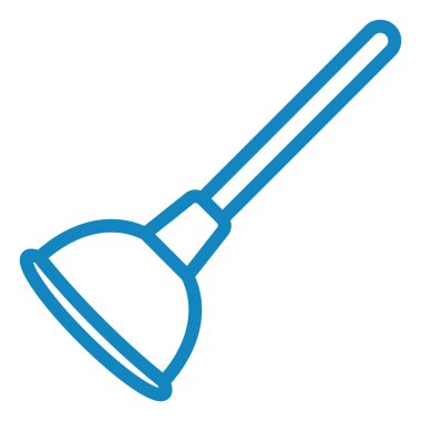 Süpürge. Web simgesi basit illüstrasyon