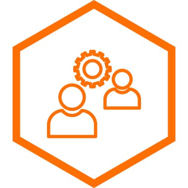 İş insanları simgesinin vektör illüstrasyonu