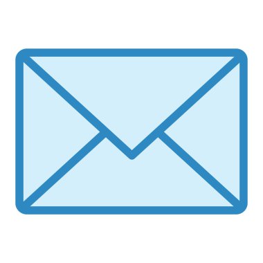 e- posta iletisi düz çizgi doldurma simgesi çizimi