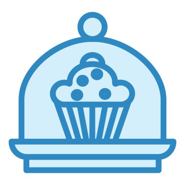 Pasta Kubbesi. Web simgesi basit illüstrasyon