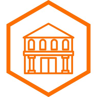 Modern yapı simgesinin vektör illüstrasyonu