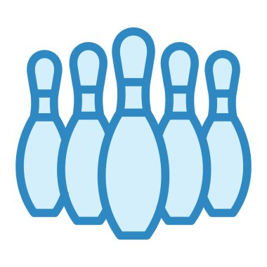 Bowling lobutları ikon vektör illüstrasyonu