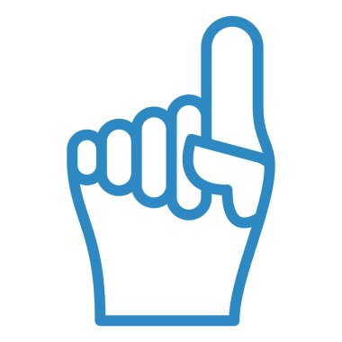 Yumruk simgesini tutan el. vektör illüstrasyonu