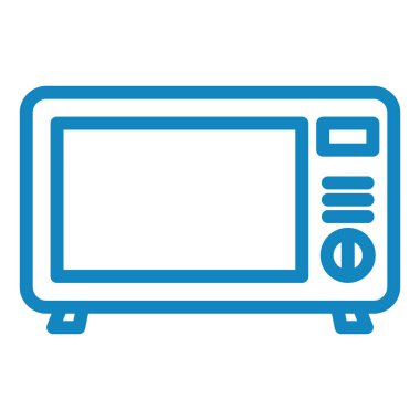 Mikrodalga fırın ikonu. Web için TV vektör simgelerinin özet çizimi
