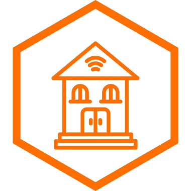 Modern yapı simgesinin vektör illüstrasyonu