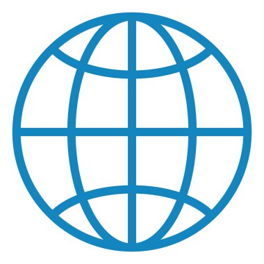 Küre. Web simgesi basit illüstrasyon
