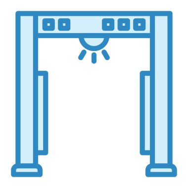 Metal dedektörü. Web simgesi basit illüstrasyon