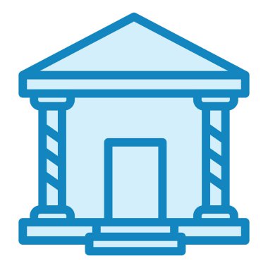 bank modern simge vektör illüstrasyonu 