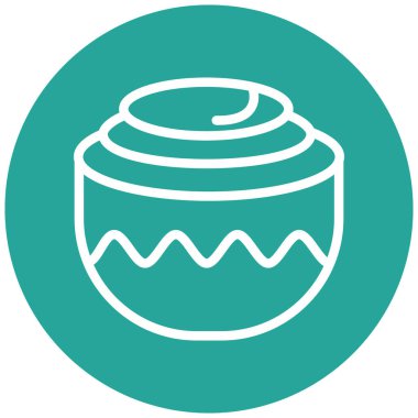 Kek. Web simgesi basit illüstrasyon