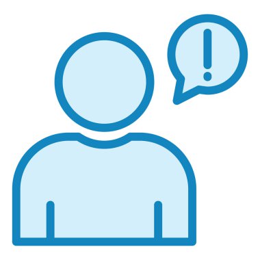 Şikayet. Web simgesi vektör illüstrasyonu 