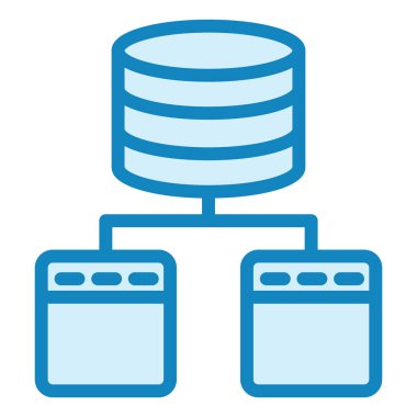 veritabanı. Web simgesi basit illüstrasyon