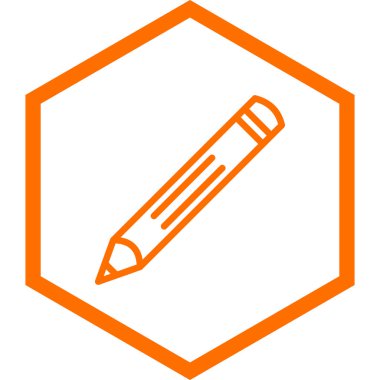 Kalem. Web simgesi vektör illüstrasyonu