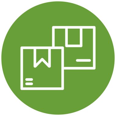 Paket var. Web simgesi basit illüstrasyon