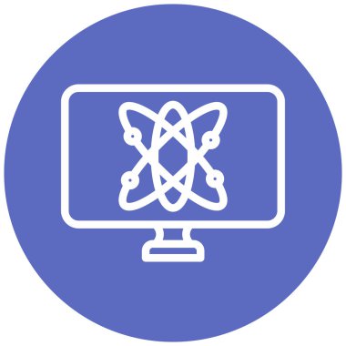 Web, vektör illüstrasyonu için bilim ve teknoloji simgesi