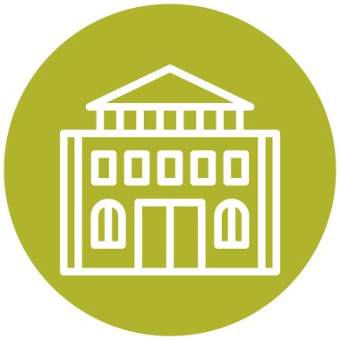 Üniversite binası. Basit resimleme